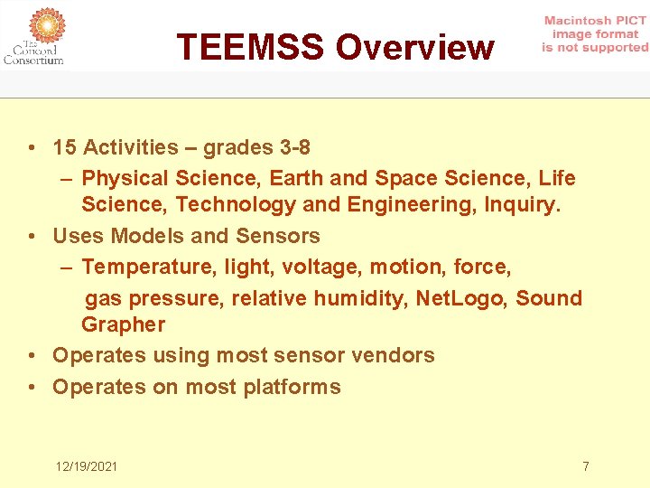 TEEMSS Overview • 15 Activities – grades 3 -8 – Physical Science, Earth and
