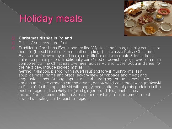 Holiday meals � � � Christmas dishes in Poland Polish Christmas breakfast Traditional Christmas