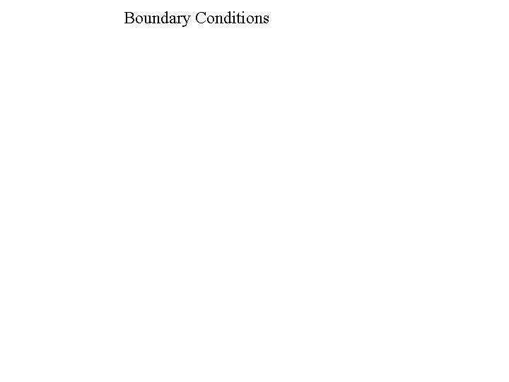 Boundary Conditions 