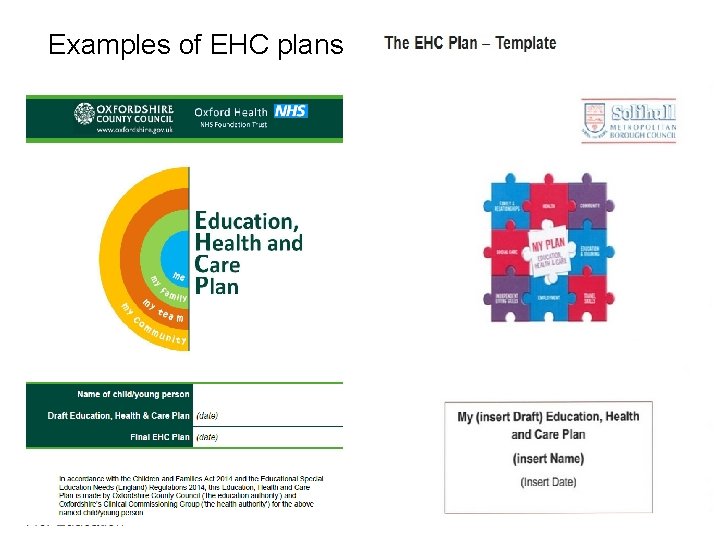 Examples of EHC plans 