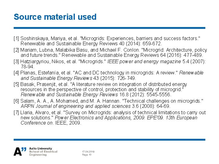 ELECE 8423 Smart Grid Technical solutions in Micro