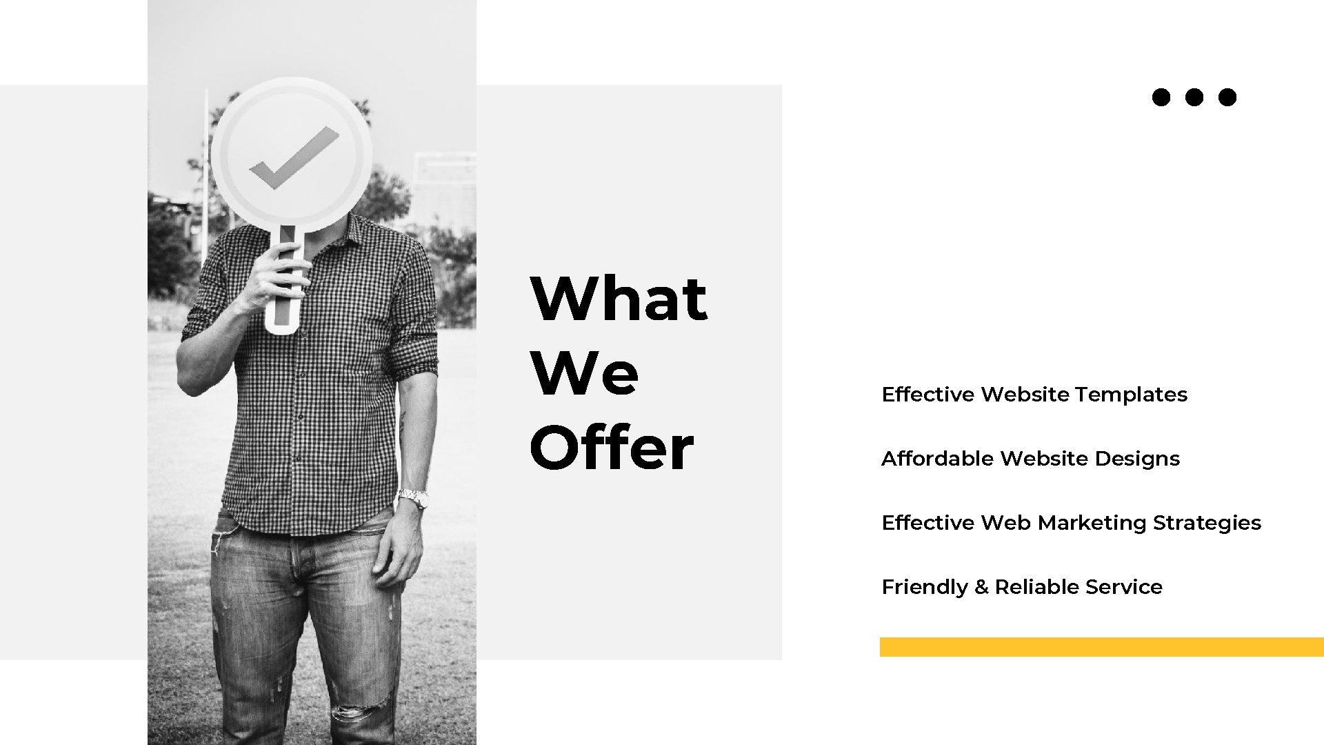 What We Offer Effective Website Templates Affordable Website Designs Effective Web Marketing Strategies Friendly