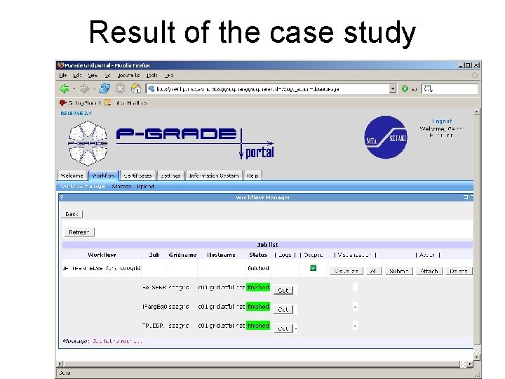 Result of the case study 