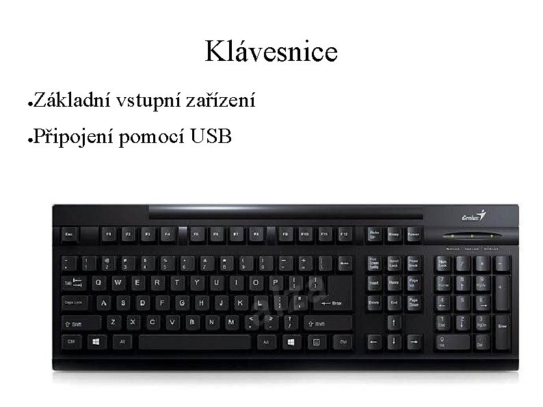 Klávesnice ● Základní vstupní zařízení ● Připojení pomocí USB 