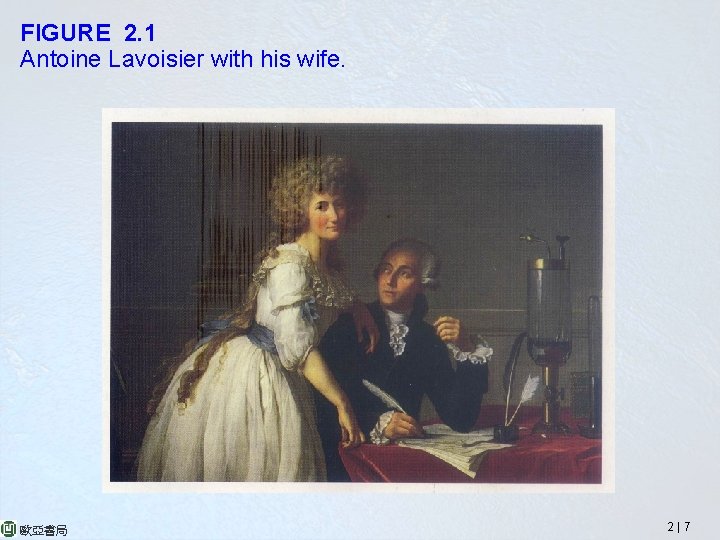 FIGURE 2. 1 Antoine Lavoisier with his wife. 歐亞書局 2|7 