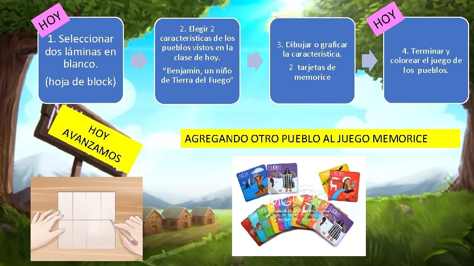 Y O H 1. Seleccionar dos láminas en blanco. (hoja de block) HO AN