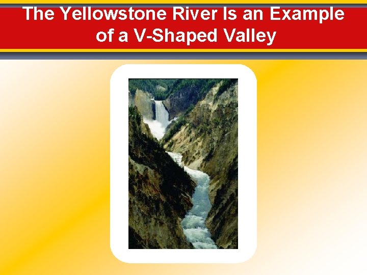 The Yellowstone River Is an Example of a V-Shaped Valley 