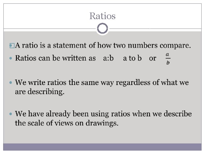 Ratios � 