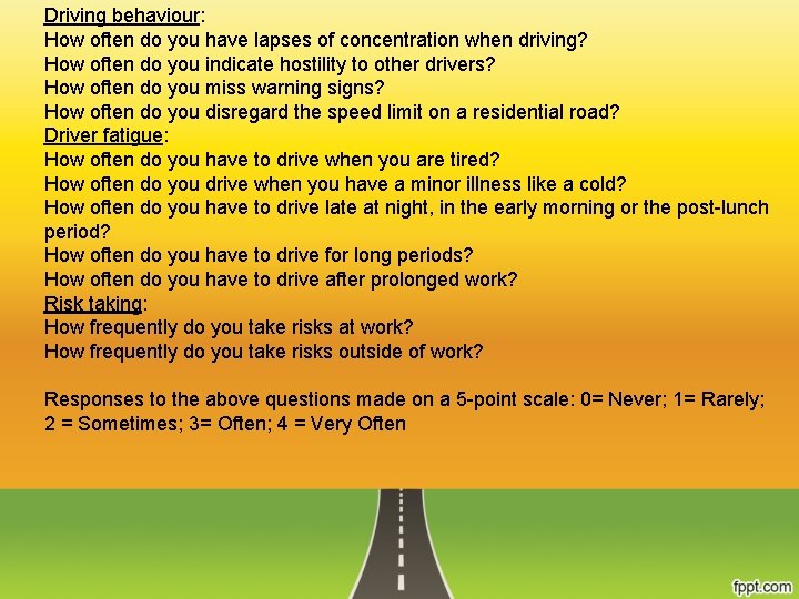 Driving behaviour: How often do you have lapses of concentration when driving? How often