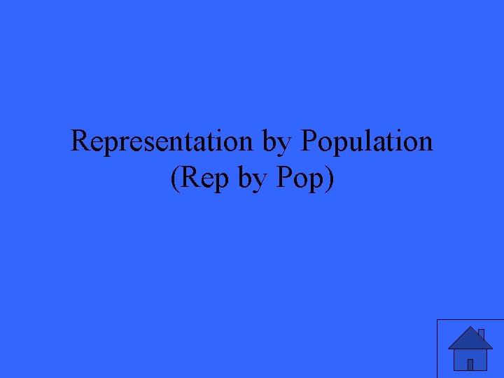 Representation by Population (Rep by Pop) 