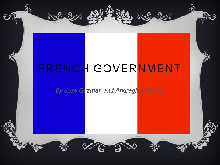 FRENCH GOVERNMENT By Jose Guzman and Andregina Gomez 