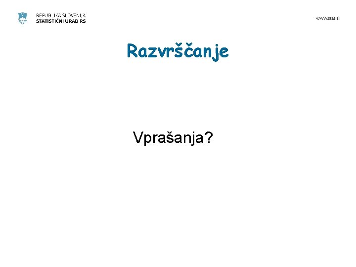 Razvrščanje Vprašanja? 