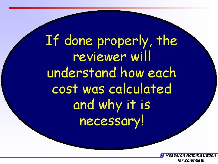 If done properly, the reviewer will understand how each cost was calculated and why