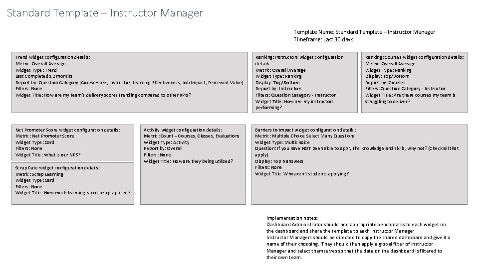 Standard Template – Instructor Manager Template Name: Standard Template – Instructor Manager Timeframe: Last Standard Template – Instructor Manager Template Name: Standard Template – Instructor Manager Timeframe: Last
