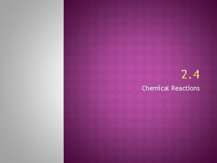 Chemical Reactions 