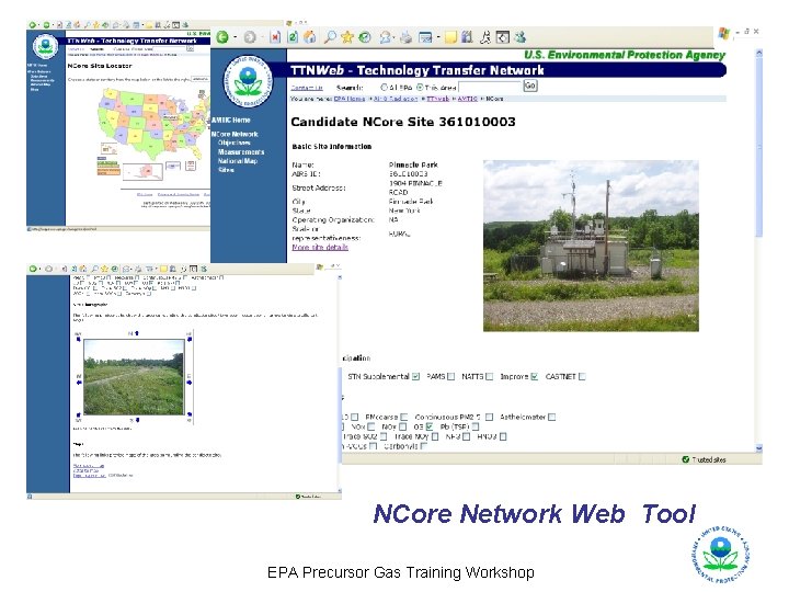NCore Network Web Tool EPA Precursor Gas Training Workshop 