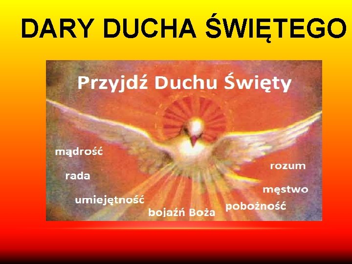 DARY DUCHA ŚWIĘTEGO 