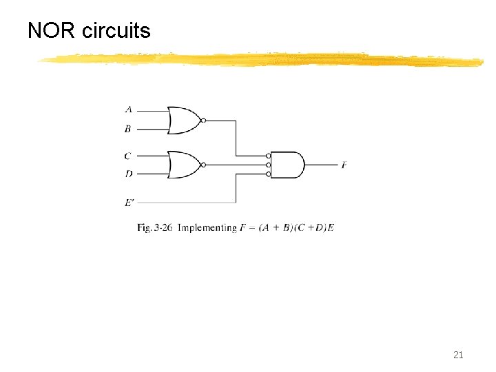 NOR circuits 21 
