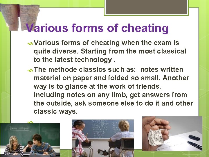 The Culture for Cheating By Muhlisin My Identity
