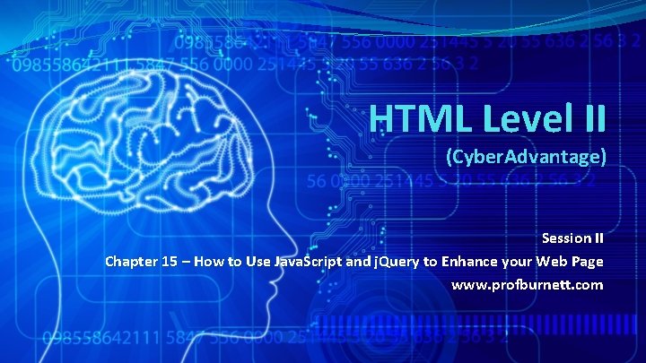 HTML Level II (Cyber. Advantage) Session II Chapter 15 – How to Use Java.