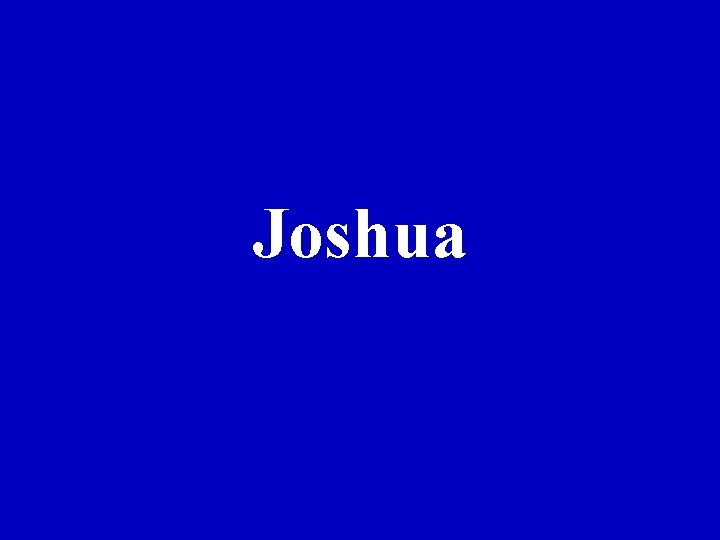 Joshua 