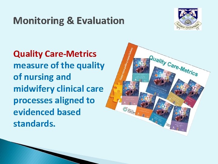 Monitoring & Evaluation Quality Care-Metrics measure of the quality of nursing and midwifery clinical Monitoring & Evaluation Quality Care-Metrics measure of the quality of nursing and midwifery clinical