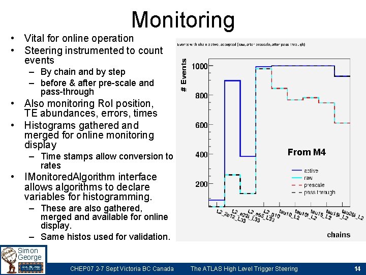 Monitoring • Vital for online operation • Steering instrumented to count events – By Monitoring • Vital for online operation • Steering instrumented to count events – By