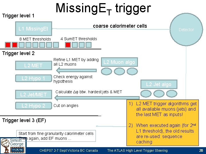 Missing. ET trigger Trigger level 1 coarse calorimeter cells L 1 Missing. Et 8 Missing. ET trigger Trigger level 1 coarse calorimeter cells L 1 Missing. Et 8