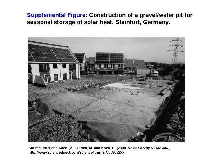 Supplemental Figure: Construction of a gravel/water pit for seasonal storage of solar heat, Steinfurt,