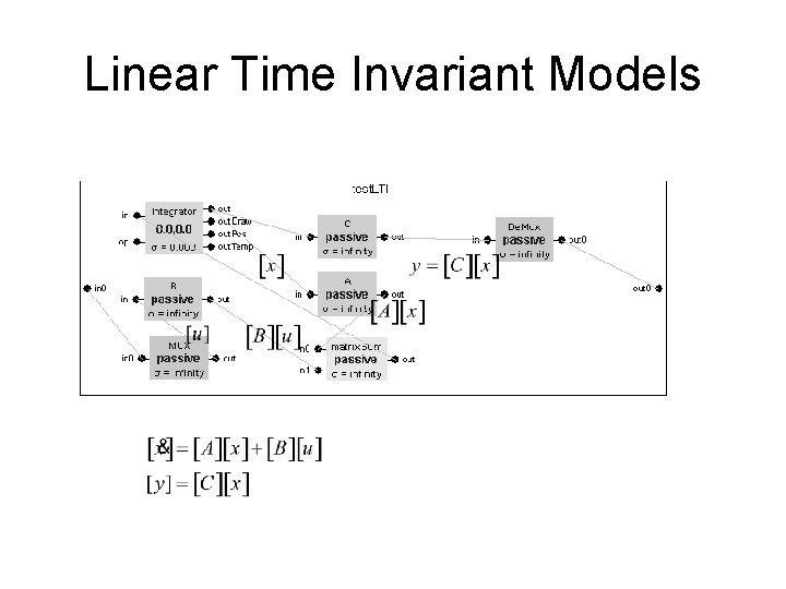 Linear Time Invariant Models 