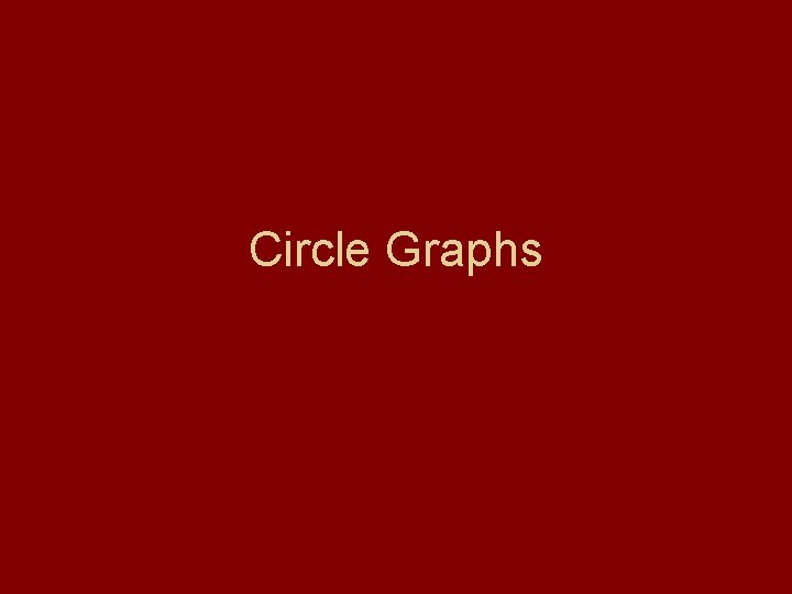 Circle Graphs 