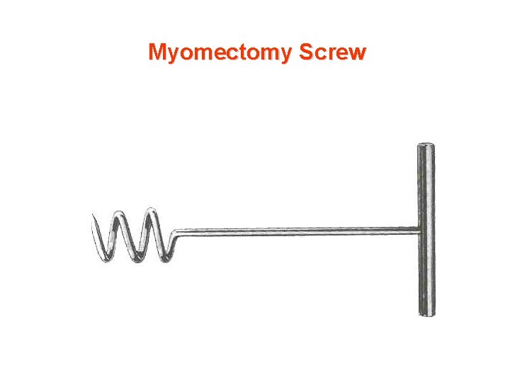 Myomectomy Screw 