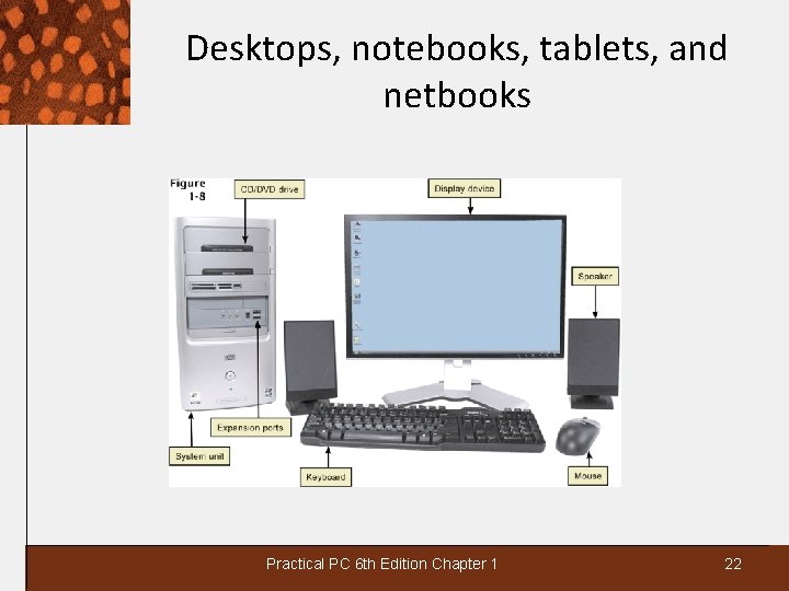 Desktops, notebooks, tablets, and netbooks Practical PC 6 th Edition Chapter 1 22 
