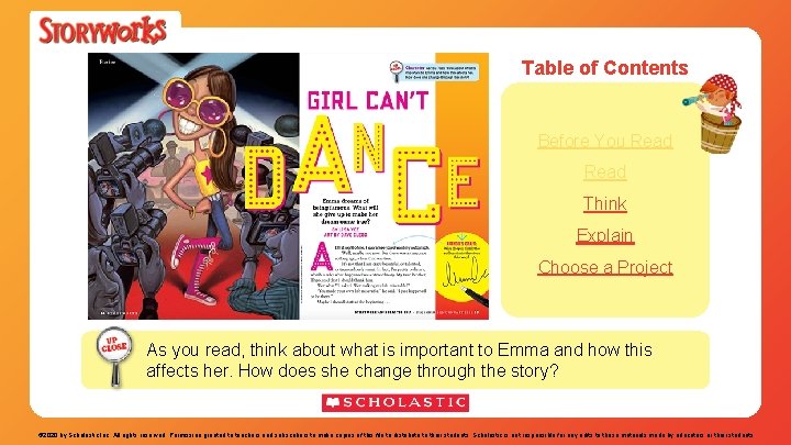 Table of Contents Before You Read Think Explain Choose a Project As you read,