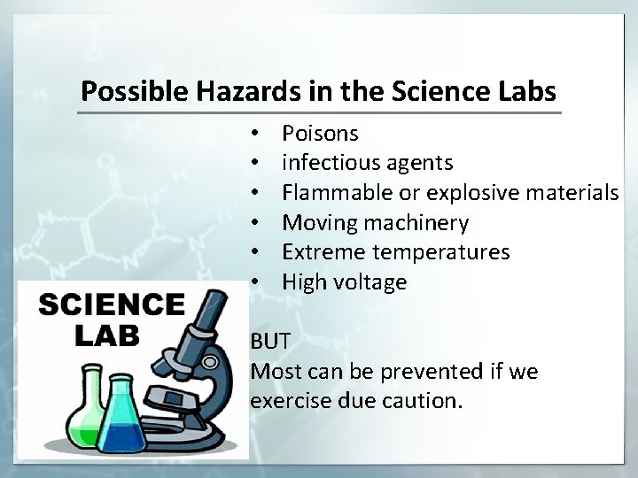 Science Laboratory Safety Science Department Punggol Secondary School