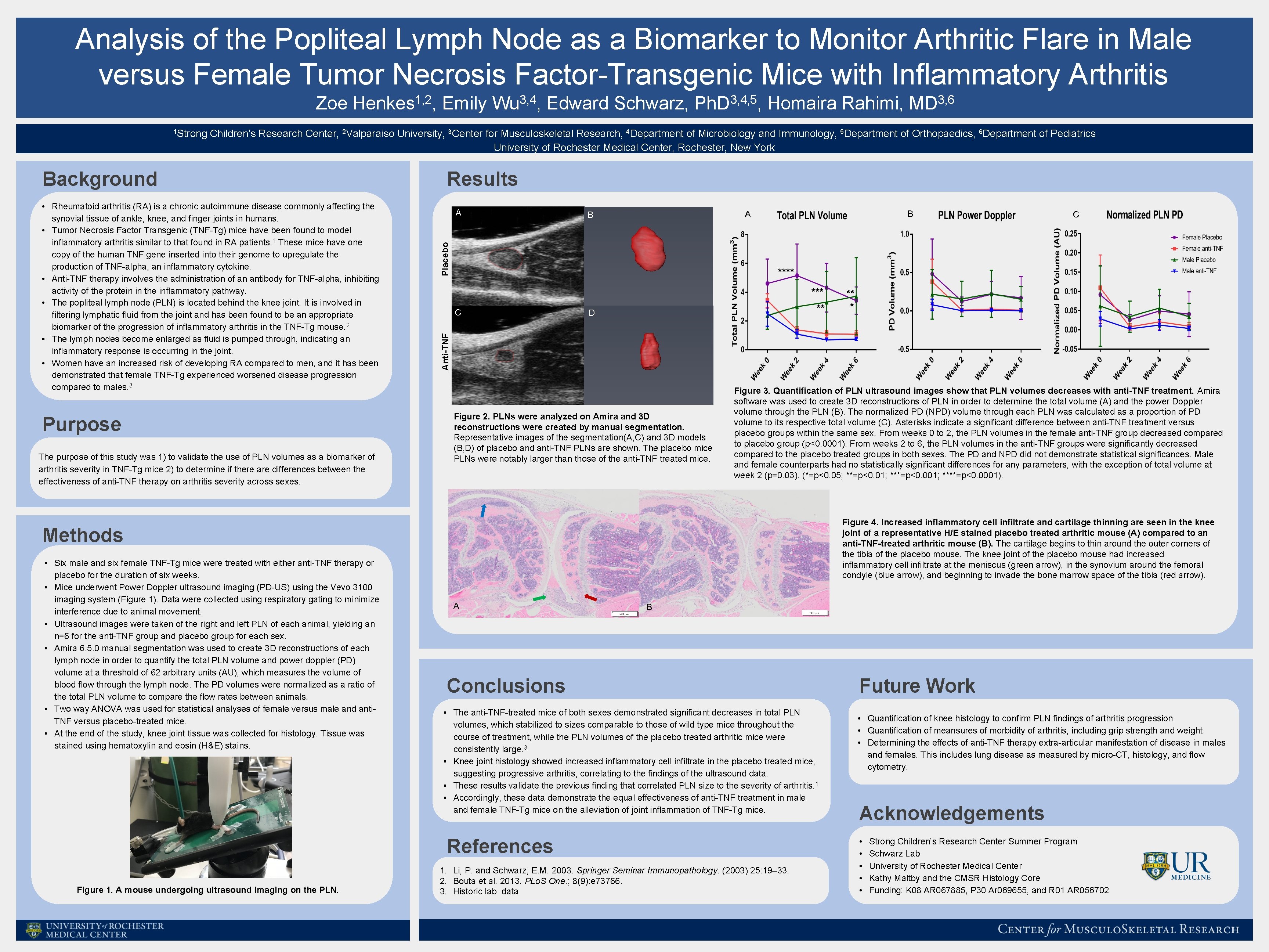 Analysis of the Popliteal Lymph Node as a Biomarker to Monitor Arthritic Flare in Analysis of the Popliteal Lymph Node as a Biomarker to Monitor Arthritic Flare in