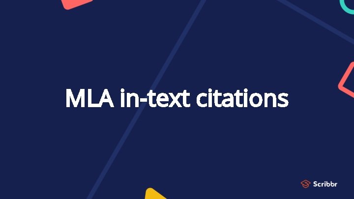 MLA in-text citations 