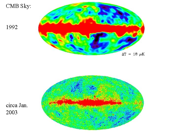 CMB Sky: 1992 circa Jan. 2003 