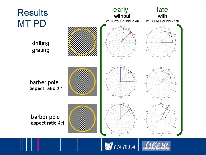 Results MT PD drifting grating barber pole aspect ratio 2: 1 barber pole aspect