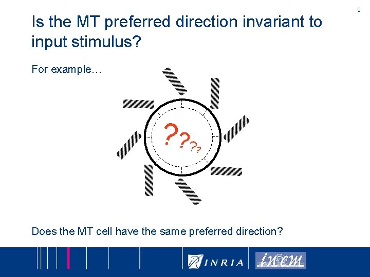 Is the MT preferred direction invariant to input stimulus? For example… ? ? ?