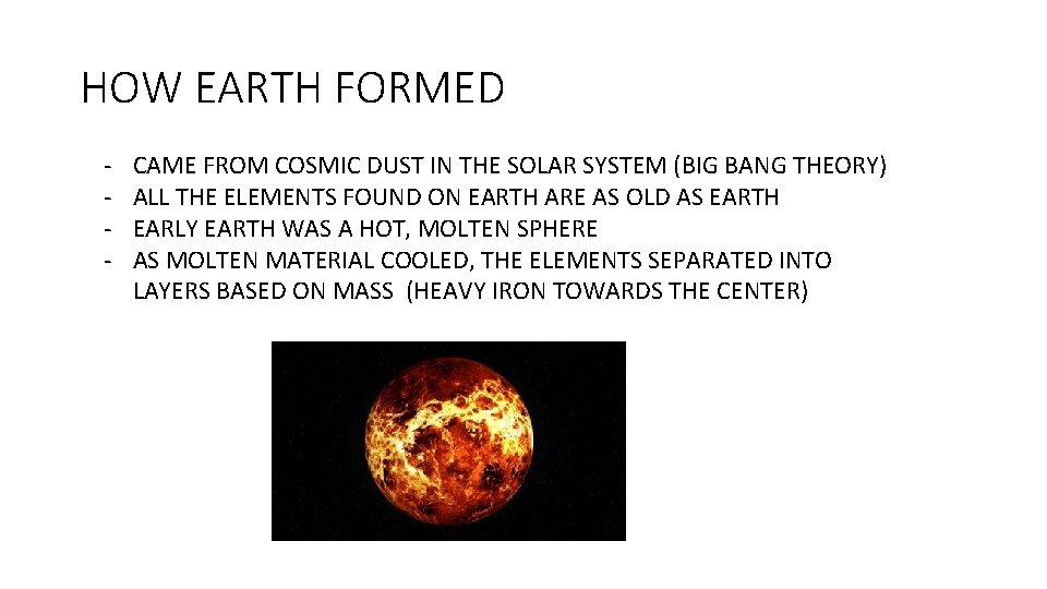 HOW EARTH FORMED - CAME FROM COSMIC DUST IN THE SOLAR SYSTEM (BIG BANG