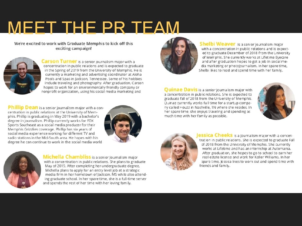 MEET THE PR TEAM 