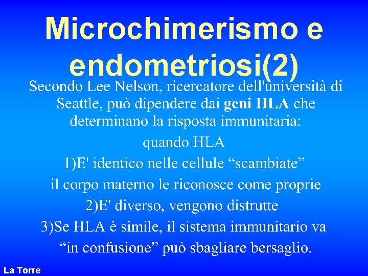 Microchimerismo e endometriosi(2) La Torre 