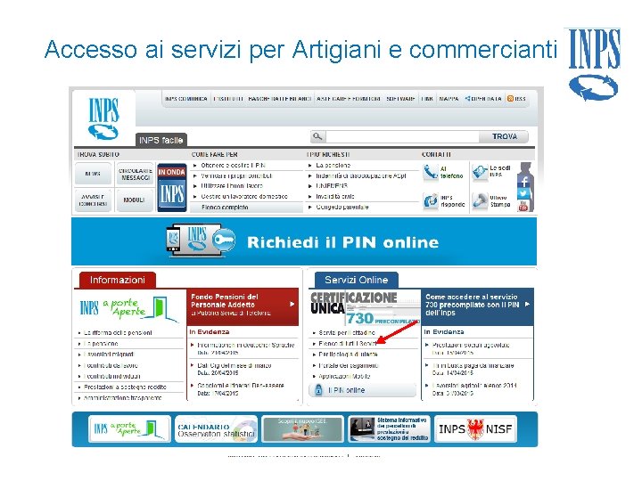 Accesso ai servizi per Artigiani e commercianti 