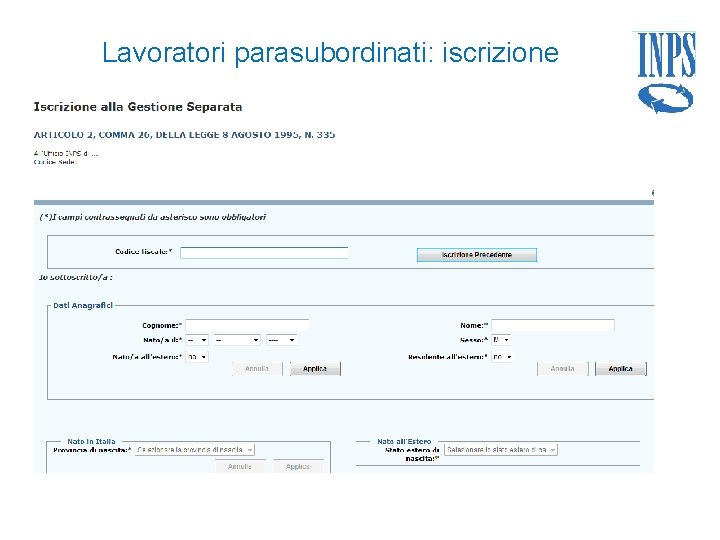 Lavoratori parasubordinati: iscrizione 