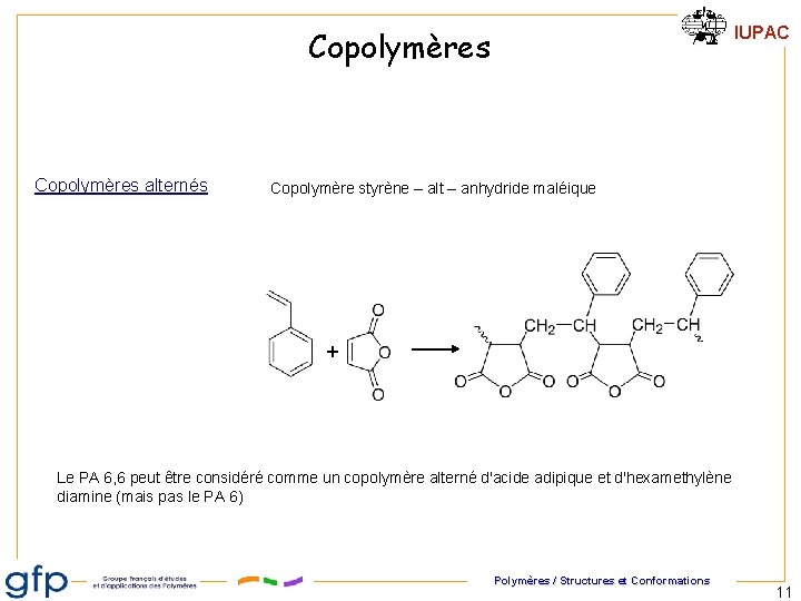 IUPAC Copolymères alternés Copolymère styrène – alt – anhydride maléique + Le PA 6, IUPAC Copolymères alternés Copolymère styrène – alt – anhydride maléique + Le PA 6,