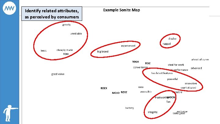 Identify related attributes, as perceived by consumers 