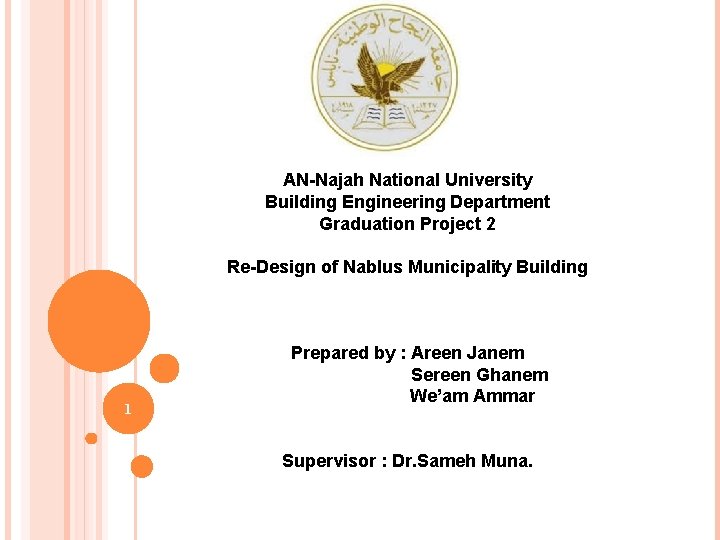AN-Najah National University Building Engineering Department Graduation Project 2 Re-Design of Nablus Municipality Building
