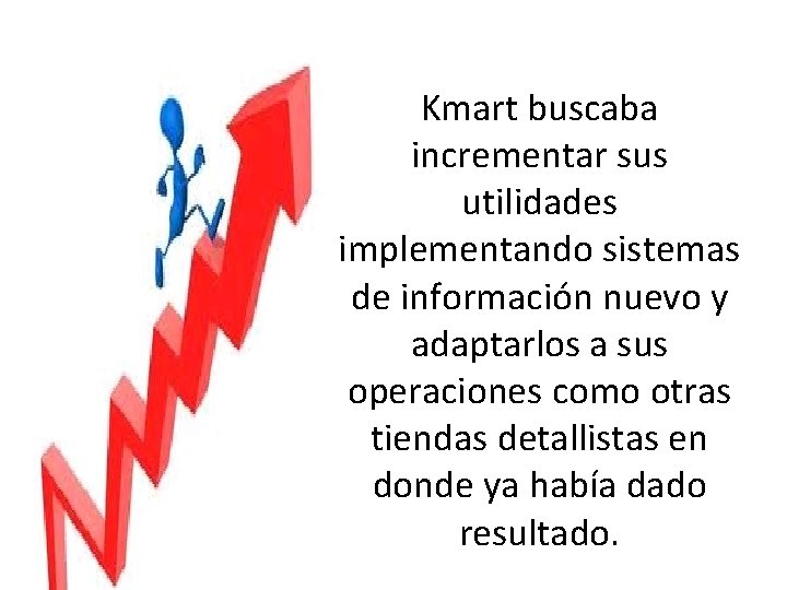 Kmart buscaba incrementar sus utilidades implementando sistemas de información nuevo y adaptarlos a sus