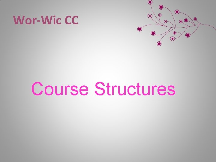 Wor-Wic CC Course Structures 